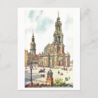 Alte Kirche und Schlossturm in Dresden