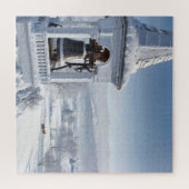 Alte Kirchenglocke mit Pferdeschlitten Puzzle (Horizontal)