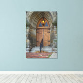 Alte Kirchtüren in Detroit Leinwanddruck (Insitu (Holzboden))