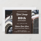 Alte Klasse Auto Geburtstag Einladung (Rückseite)