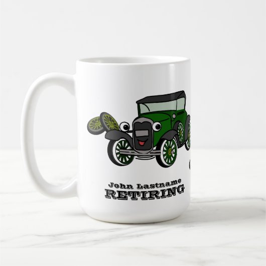 Alte Klassikerauto im Ruhestand Kaffeetasse (Links)