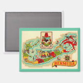 Alte Klassische Bermuda Karte Magnet (Vorderseite/Rückseite)