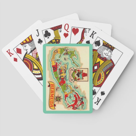 Alte Klassische Bermuda Karte Spielkarten (Rückseite)