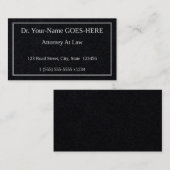 Alte, klassische Berufliche Visitenkarte (Vorne/Hinten)