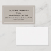 Alte, klassische Visitenkarte (Vorne/Hinten)