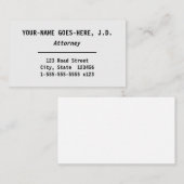 Alte, klassische Visitenkarte (Vorne/Hinten)