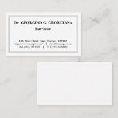 Alte, klassische Visitenkarte (Vorne/Hinten)