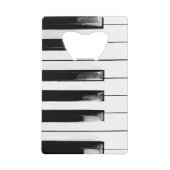 Alte Klaviertasten Geldkarten Flaschenöffner (Vorderseite)