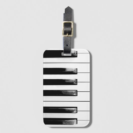Alte Klaviertasten Gepäckanhänger (Vorderseite Vertikal)
