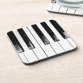 Alte Klaviertasten Getränkeuntersetzer (Linke Seite)