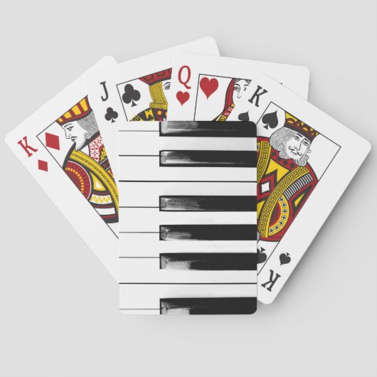 Alte Klaviertasten Spielkarten (Rückseite)
