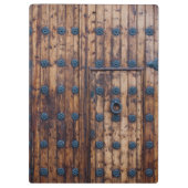 Alte kleine Tür innerhalb großer Türen Klemmbrett (Rückseite)