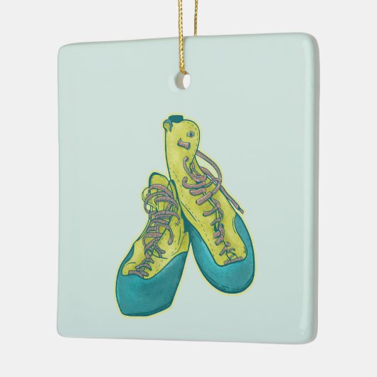 Alte Kletterschuhe Klettern Keramikornament (Links)