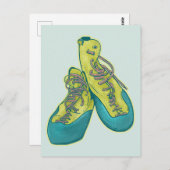 Alte Kletterschuhe Klettern Postkarte (Vorne/Hinten)