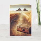 Alte Koffer auf der Straße Karte (Vorderseite)