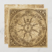 Alte Kompass-Rose Einladung (Vorne/Hinten)