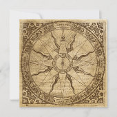 Alte Kompass-Rose Einladung (Vorderseite)