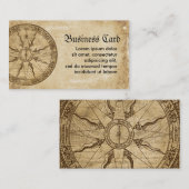 Alte Kompass-Rose Visitenkarte (Vorne/Hinten)