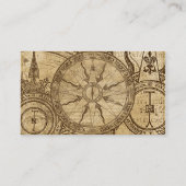 Alte Kompass-Rose Visitenkarte (Rückseite)