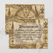 Alte Kompassrose Ankündigung (Vorne/Hinten)