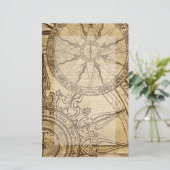 Alte Kompassrose Briefpapier (Stehend Vorderseite)