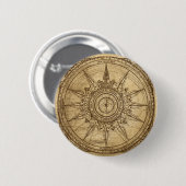 Alte Kompassrose Button (Vorne & Hinten)