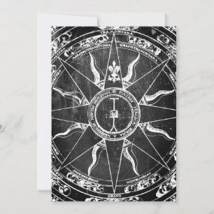 Alte Kompassrose Einladung
