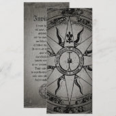Alte Kompassrose Einladung (Vorne/Hinten)