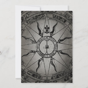 Alte Kompassrose Einladung
