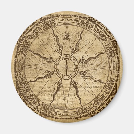 Alte Kompassrose Magnet (Vorne)
