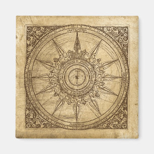 Alte Kompassrose Magnet