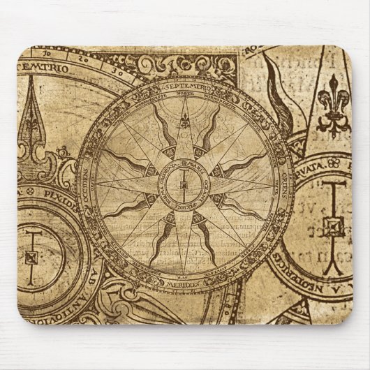 Alte Kompassrose Mousepad (Vorne)