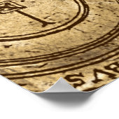 Alte Kompassrose Poster (Ecke)