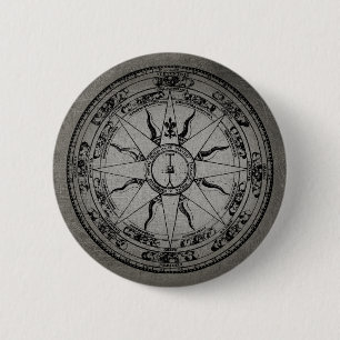 Alte Kompassrose (S/W) Button