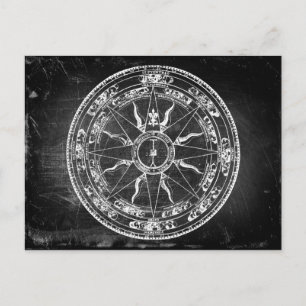 Alte Kompassrose (S/W) Postkarte