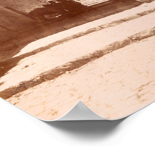 Alte Kopfsteinallee in Jerusalem Poster (Ecke)