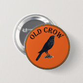 alte Krähe Button (Vorne & Hinten)