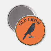 alte Krähe Magnet (Vorderseite/Rückseite)