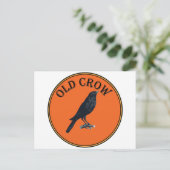 alte Krähe Postkarte (Stehend Vorderseite)