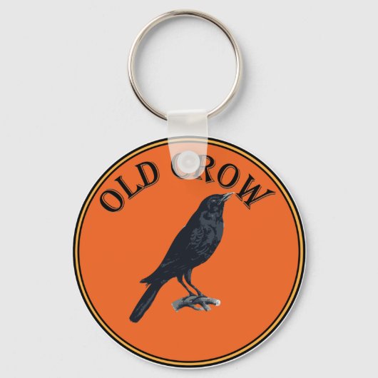 alte Krähe Schlüsselanhänger (Vorderseite)