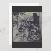 Alte Krippe-Szene og Jesus Christus Einladung (Vorne/Hinten)