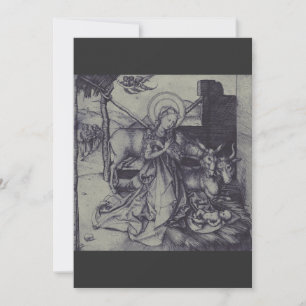 Alte Krippe-Szene og Jesus Christus Feiertagskarte