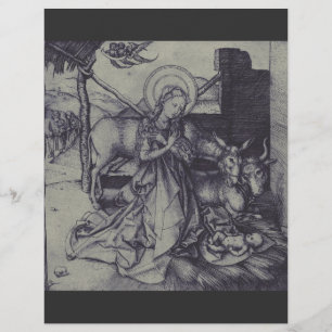 Alte Krippe-Szene og Jesus Christus Flyer