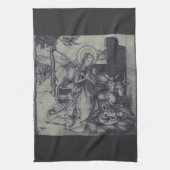 Alte Krippe-Szene og Jesus Christus Geschirrtuch (Vertikal)