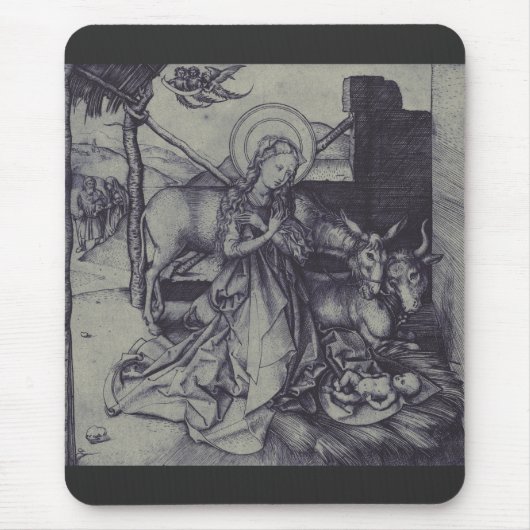 Alte Krippe-Szene og Jesus Christus Mousepad (Vorne)