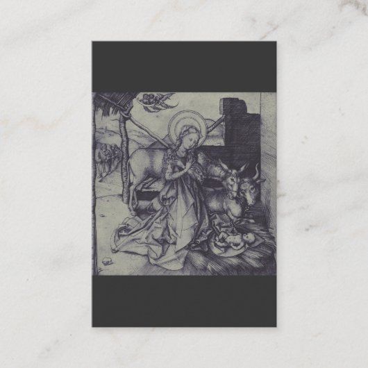 Alte Krippe-Szene og Jesus Christus Visitenkarte (Vorderseite)