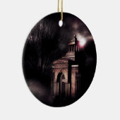 Alte Krypta im dunklen Wald Keramik Ornament (Rechts)