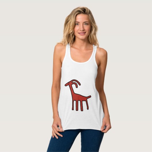 Alte Kunst Die rote Ziege Tank Top (Vorderseite Vollansicht)