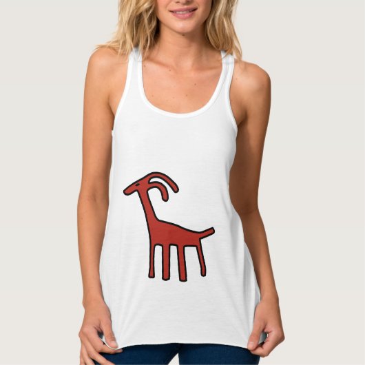 Alte Kunst Die rote Ziege Tank Top (Vorderseite)