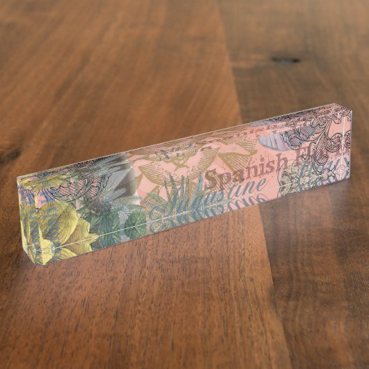 Alte Kunst Namensplakette (Seite)